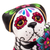 Ceramic figurine, 'Loyal Bones' - Andean-Made Painted Day of the Dead Puppy Ceramic Figurine