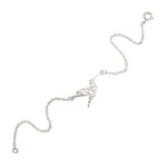 Sterling silver pendant bracelet, 'Hummingbird Vitality' - Fantasy-Inspired Hummingbird-Themed Sterling Silver Bracelet