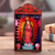 Wood and ceramic retablo, 'Hope in Guadalupe' - Classic Religious Painted Wood Virgin of Guadalupe Retablo