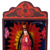 Wood and ceramic retablo, 'Hope in Guadalupe' - Classic Religious Painted Wood Virgin of Guadalupe Retablo