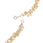 Gold-accented citrine and cultured pearl beaded necklace, 'Prosperity Pearl' - Gold-Accented Citrine and Silver-White Pearl Beaded Necklace