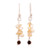 Citrine and tiger's eye beaded dangle earrings, 'Radiant Glints' - Citrine Tiger's Eye Sterling Silver Beaded Dangle Earrings