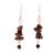 Tiger's eye beaded dangle earrings, 'Mystic Glints' - Silver Dangle Earrings with Tiger's Eye Chips and Beads
