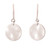 Sterling silver dangle earrings, 'Hammered Luster' - Modern Disc-Shaped Sterling Silver Dangle Earrings from Peru