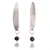Cultured pearl dangle earrings, 'Sublime Leaves' - Modern Sterling Silver and Peacock Pearl Dangle Earrings