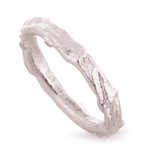 Sterling silver band ring, 'Intrepid Essence' - Avant-Garde Textured Sterling Silver Band Ring from Peru