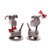 Recycled metal figurines, 'Dogs in Love' (pair) - Pair of Dog-Themed Eco-Friendly Recycled Auto Part Figurines thumbail