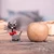 Recycled metal figurine, 'Bow Tie Cat' - Eco-Friendly Recycled Metal Figurine of a Cat with a Bow Tie