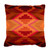 Wool cushion cover, 'Orange Chakana Crosses' - Orange Hand-Loomed Wool Andean Chakana Cross Cushion Cover