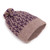 100% alpaca hat, 'Warm Embrace' - Textured Floral Crocheted Alpaca Hat in Lavander and Purple