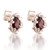 Cubic zirconia button earrings, 'Blazing Passion' - Red Faceted Cubic Zirconia Sterling Silver Button Earrings