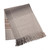 100% baby alpaca throw, 'Perfect Rest' - Striped Fringed Woven Grey and Brown 100% Baby Alpaca Throw