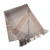 100% baby alpaca throw, 'Perfect Rest' - Striped Fringed Woven Grey and Brown 100% Baby Alpaca Throw