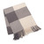 100% baby alpaca throw, 'Cozy Moments' - Checkered Grey Ivory Fringed Woven 100% Baby Alpaca Throw