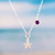 Amethyst pendant necklace, 'Cosmic Magic' - Silver Pendant Necklace with Star Motif and Amethyst Bead