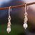 Cultured pearl dangle earrings, 'High Seas' - Modern Natural Cultured Pearl and Silver Dangle Earrings