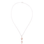 Cultured pearl pendant necklace, 'Moonbeam Marvel' - Silver Pendant Necklace with Natural Cream Cultured Pearl