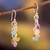 Multi-gemstone dangle earrings, 'Divine Prism' - Sterling Silver and Natural Multi-Gemstone Dangle Earrings
