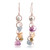 Multi-gemstone dangle earrings, 'Divine Prism' - Sterling Silver and Natural Multi-Gemstone Dangle Earrings