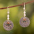 Apatite and cultured pearl dangle earrings, 'Glamorous Sparks' - Natural Apatite and White Cultured Pearl Dangle Earrings