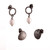 Cultured pearl and sterling silver earrings, 'Luxurious Duo' (set of 2) - Set of 2 Cultured Pearl Silver Button and Dangle Earrings