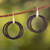 Sterling silver dangle earrings, 'Three Shadows' - Modern Oxidized and Polished Sterling Silver Dangle Earrings