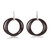 Sterling silver dangle earrings, 'Three Shadows' - Modern Oxidized and Polished Sterling Silver Dangle Earrings