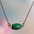 Gold-accented chrysocolla choker pendant necklace, 'Nocturnal Gem' - Gold-Accented Chrysocolla Darkened Silver Choker Necklace