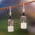 Lapis lazuli dangle earrings, 'True Root' - Textured Sterling Silver and Lapis Lazuli Dangle Earrings