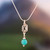 Amazonite pendant necklace, 'Allure of the Sea' - Spiral-Themed Amazonite Sterling Silver Pendant Necklace