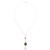 Opal and cultured pearl pendant necklace, 'Andean Harmony' - Andean Opal Cultured Pearl Sterling Silver Pendant Necklace