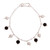 Onyx charm bracelet, 'Black Moons' - Black Onyx and Sterling Silver Bracelet with Polished Finish