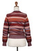 100% alpaca sweater, 'Mines of Maras' - Burgundy and Brown Soft Woven 100% Alpaca Pullover Sweater (image 2e) thumbail