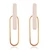 Gold-plated and sterling silver drop earrings, 'Minimalist Elegance' - Minimalist 18k Gold-Plated and Sterling Silver Drop Earrings