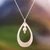 Cultured pearl pendant necklace, 'Summer Drops' - Drop-Shaped Sterling Silver and White Pearl Pendant Necklace