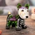 Ceramic figurine, 'Magical Guardian' - Day of the Dead-Themed Hand-Painted Ceramic Dog Figurine