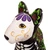 Ceramic figurine, 'Magical Guardian' - Day of the Dead-Themed Hand-Painted Ceramic Dog Figurine