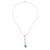 Amazonite pendant necklace, 'Waves on the High Seas' - Modern Sterling Silver Pendant Necklace with Amazonite Stone