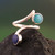 Anillo de envoltura amazonita y sodalita - Amazonita natural moderna y anillo de envoltura de cabujones de sodalita