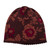 gorro 100% alpaca bebé - Floral y de hoja 100% Baby Alpaca Knit Jacquard Sombra