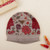100% baby alpaca hat, 'Autumn Garden' - Floral and Vine Beige Knit Ribbed Jacquard Baby Alpaca Hat