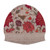 100% baby alpaca hat, 'Autumn Garden' - Floral and Vine Beige Knit Ribbed Jacquard Baby Alpaca Hat