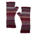 100% baby alpaca fingerless mittens, 'Andean Mirage' - Geometric Knit 100% Baby Alpaca Fingerless Mittens from Peru