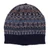 100% baby alpaca hat, 'Sacred Path' - Geometric-Patterned Knit Ribbed Baby Alpaca Hat from Peru