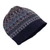 100% baby alpaca hat, 'Sacred Path' - Geometric-Patterned Knit Ribbed Baby Alpaca Hat from Peru