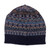 100% baby alpaca hat, 'Sacred Path' - Geometric-Patterned Knit Ribbed Baby Alpaca Hat from Peru