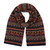 100% baby alpaca scarf, 'Brown Andean Geometry' - Square-Patterned Geometric Knit 100% Baby Alpaca Scarf