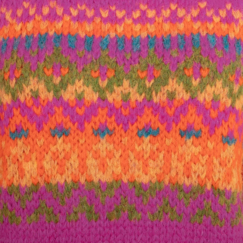 Ribbed Knit Alpaca Blend Pullover Sweater in Fuchsia Shade - Color