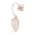 Sterling silver half-hoop earrings, 'Andean Leaves' - Sterling Silver Half-Hoop Earrings with Textured Leaf Design