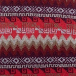 100% baby alpaca scarf, 'Flames of the Andes' - Patterned Soft 100% Baby Alpaca Scarf in Red and Brown Hues